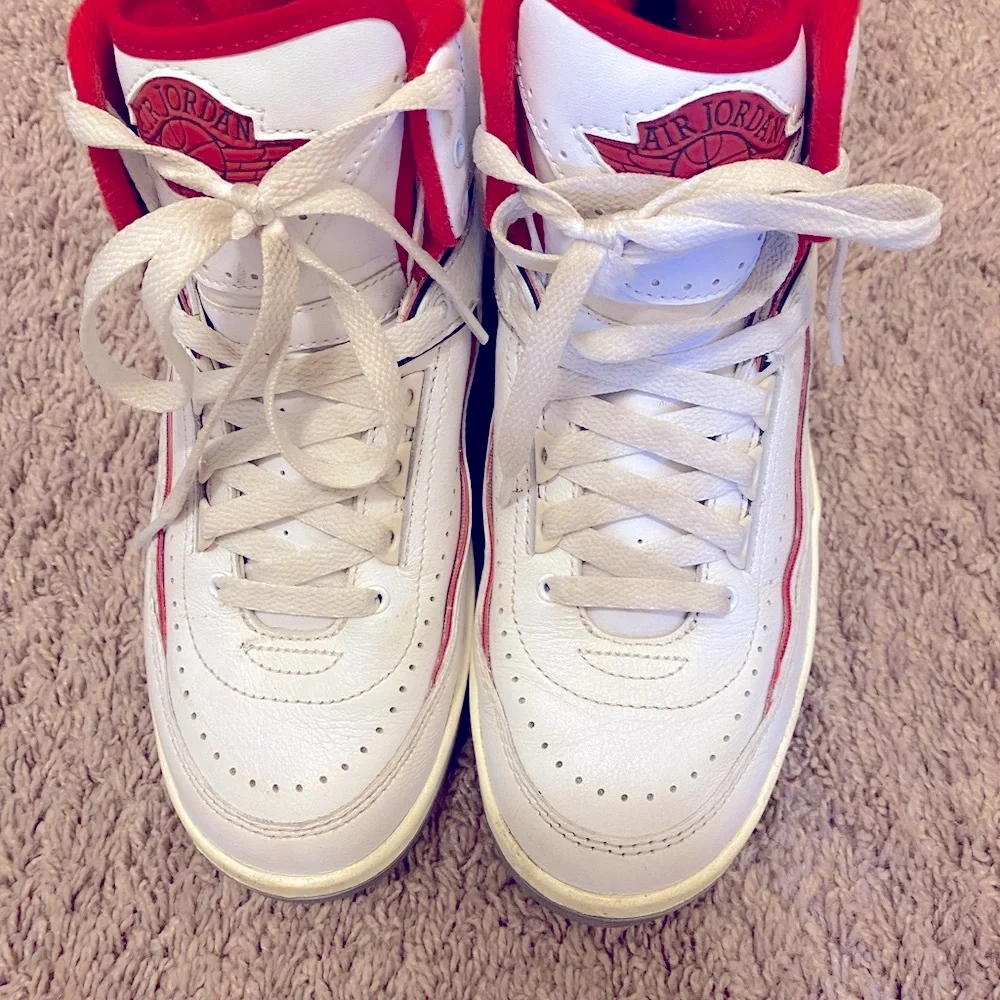 Nike Air Jordan White Red Green High-Top Classic Basketball Size 5 Big Kids